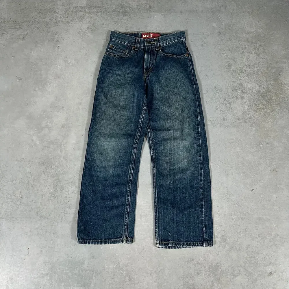 Loose Straight Levi’s 569 Baggy Fit Teen Loose Denim Jeans Size 23x25